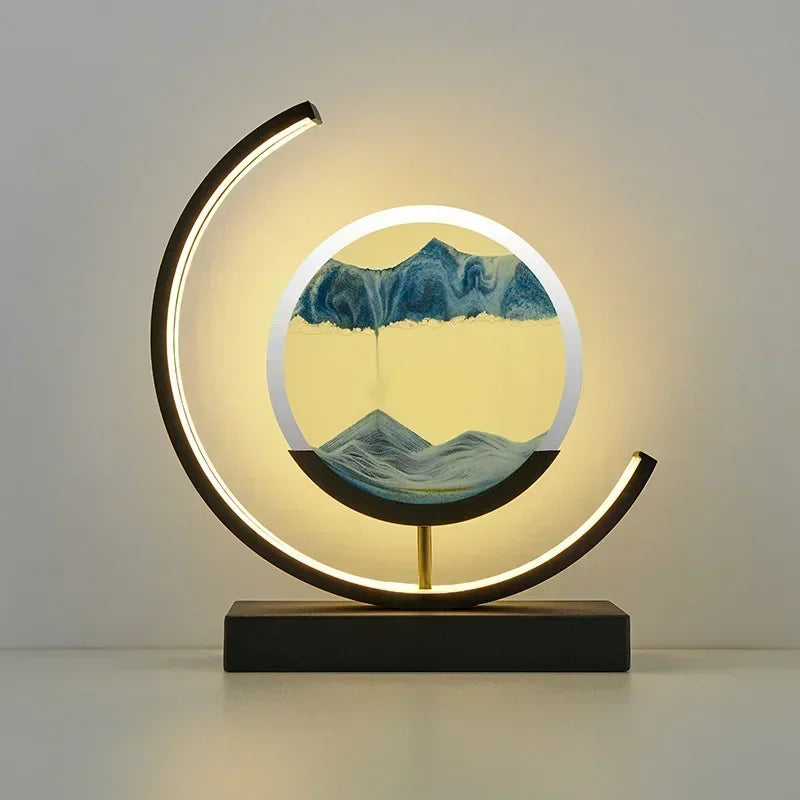 Lampe LED Sablier 3D – Veilleuse Paysage de Sable