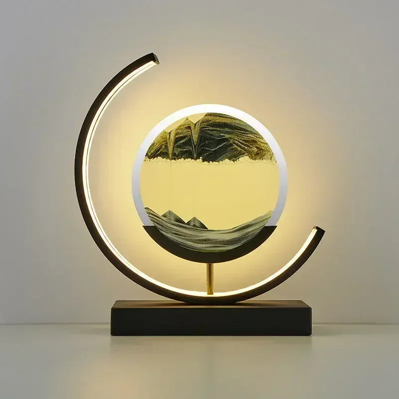 Lampe LED Sablier 3D – Veilleuse Paysage de Sable