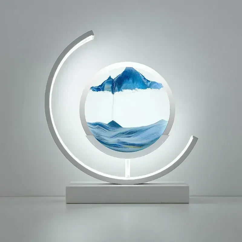 Lampe LED Sablier 3D – Veilleuse Paysage de Sable